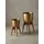 KADIMA DESIGN Alu-und-Holz Pflanzenkübel Set 31x31x51 cm Gold/Braun