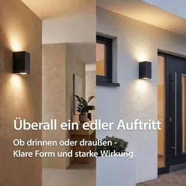 Maxkomfort GmbH Außenleuchte Aluminium Edelstahl 1268 2x GU10 Schwarz