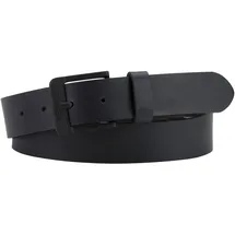 Levi's Herren Ledergürtel Free Metal Schwarz mit eckiger Dornschließe 90