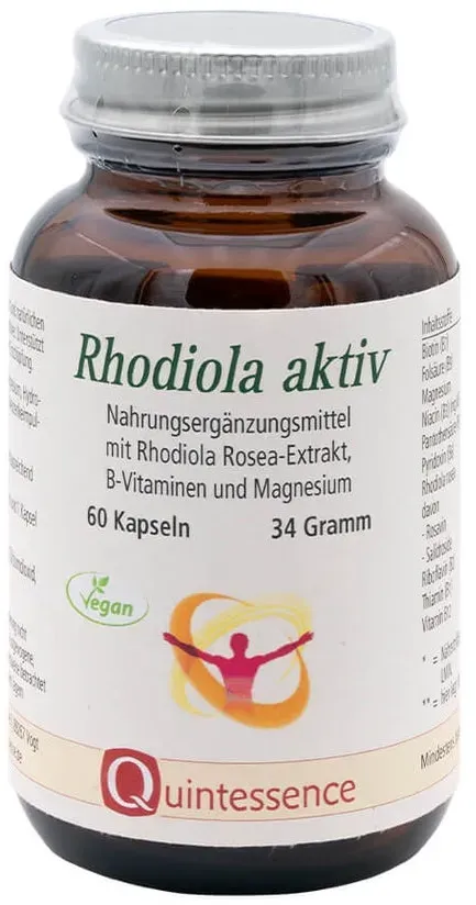 Quintessence Rhodiola aktiv 60 Kapseln - mit 3% Rosavin