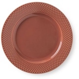Lyngby Porcelæn Lunch-Teller Ø23 cm Rhombe Color Mix & Match aus Porzellan, rot