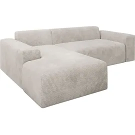 Juskys Sofa in L-Form Vals links Beige