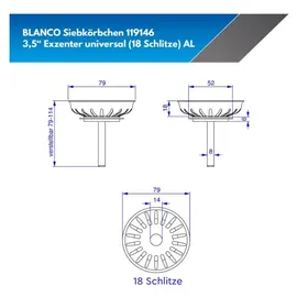 Blanco Siebkörbchen 7,9 cm Edelstahl