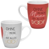 SHEEPWORLD Tassen-Set Motiv "Alles doof