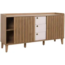 Mendler Sideboard HWC-M48 150 x 81 x 40 cm Beige / Weiß