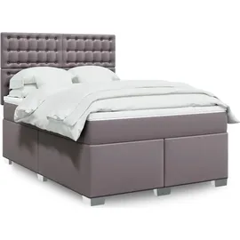 vidaXL Boxspringbett 140 x 200 cm Grau