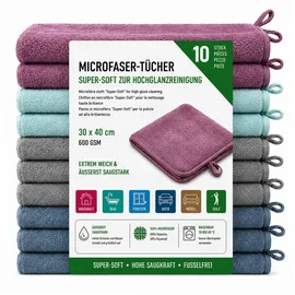hh-haushalt Microfaser-Tuch Super-Soft zur Hochglanzreinigung 30 x 40 cm
