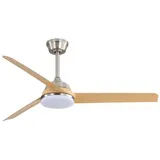 Rutaqian Deckenventilator 52-Zoll Deckenventilator mit 22W LED-Beleuchtung & Fernbedienung, 6 Geschwindigkeiten, Timer, ETL-zertifiziert für Wohnzimmer/Balkon beige