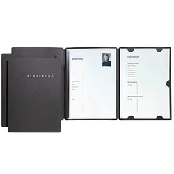 3 PAGNA Bewerbungsmappen Select DIN A4 schwarz