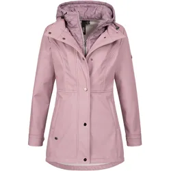 Softshelljacke »LUCANIA PEAK Women«, leichte Softshelljacke mit All-Over-Print und abnehmbarer Kapuze, Gr. 40 (M), rosa, , 96594026-40