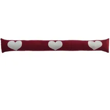 Trendline Zugluftstopper Herzen 90 x 12 x 8 cm Dunkelrot