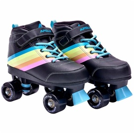 Apollo Rollschuhe Verstellbare Soft Boot Rollschuhe Kinder und Jugendliche, größenverstellbare Roller Skates für Mädchen und Jungen - Größen 31-42 schwarz S (31-34)