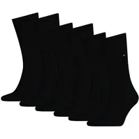 TOMMY HILFIGER Herren Socken, 6er Pack - Classic, Strümpfe, einfarbig Schwarz 39-42