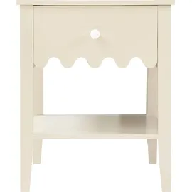 [en.casa] Nachtschrank Luspoo 50 x 40 x 40 cm Cremeweiß