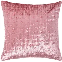 Homescapes Kissenbezug Pannesamt 40 x 40 cm Rosa