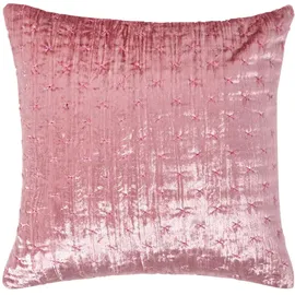 Homescapes Kissenbezug Pannesamt 40 x 40 cm Rosa