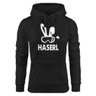 MoonWorks Hoodie Kapuzen Pullover Damen Ski-Haserl Ski-Hase Après Ski Party Ski-Fahrer Snowboard-Fahrer Hoodie Frauen Moonworks® schwarz XS