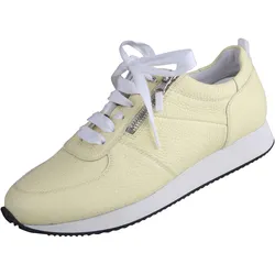 Sneaker LEI BY TESSAMINO "Nadja", Damen, Gr. 38, gelb, Leder, sportlich, Schuhe, aus echtem Leder