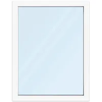 Fenster 100x130 cm, Kunststoff Profil aluplast IDEAL® 4000, Weiß, 1000x1300 mm, einteilig festverglast, 2-fach Verglasung, individuell konfigurieren