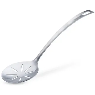 FACKELMANN Nudellöffel Edelstahl Abseihlöffel, Küchenhelfer, Spätzlesieb, Gemüsesieb