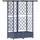 vidaXL Hochbeet mit Rankgitter und Dach 124 x 40 x 123 cm Grau