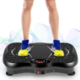 EVOLAND Vibrationsplatten, Vibration Fitness Übungsgerät für den Heimgebrauch mit Bluetooth Lautsprecher, 5 Programmmodi, 2 Widerstandsbänder, Vibration Fitness Trainer, 150 kg Max Load (B)