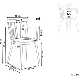Beliani Esszimmerstuhl 4er Set MORILL