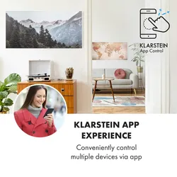 Klarstein Wonderwall Air Art Smart Infrarotheizung 120x60cm 700W Wandinstallation App-Steuerung Berge Mehrfarbig