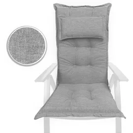 sunnypillow Hochlehner Auflage 120 x 50 x 9 cm grau 6 St.
