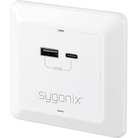 Sygonix SY-5251910 USB-Ladesteckdose Überspannungsschutz, mit USB-C®, mit USB-Ladeausgang Weiß