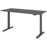 Bümö Schreibtisch, Graphit, Graphit, Nachbildung, Rechteckig, 180x74x80 cm, FSC