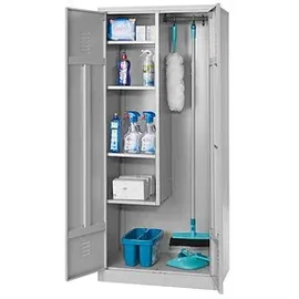 Gürkan Putzmittelschrank 80 x 50 x 180 cm grau