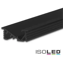 ISOLED LED Möbel-Einbauprofil FURNIT6 D, geneigt 42°, Aluminium, 200cm, Schwarz RAL 9005 ISO-114818