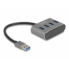 DeLock 63190 USB-Hub 4 Port USB-A USB 3.1 Gen1 5 GBit/s Schwarz 63190