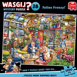 JUMBO Spiele Wasgij Mystery 28 - Feline Frenzy