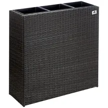 weles Raumteiler Pflanzkübel Polyrattan 76 x 26 x 73 cm anthrazit