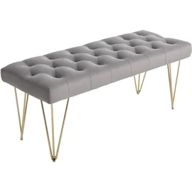 Homcom Sitzbank Schuhbank 116 x 44,5 x 49 cm grau / grau