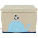 Bieco Aufbewahrungsbox Wal mit Deckel 36 x 30 x 51 cm 1-tlg. blau