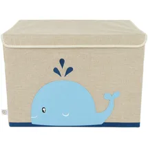 Bieco Aufbewahrungsbox Wal mit Deckel 36 x 30 x 51 cm 1-tlg. blau