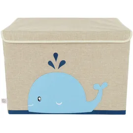 Bieco Aufbewahrungsbox Wal mit Deckel 36 x 30 x 51 cm 1-tlg. blau