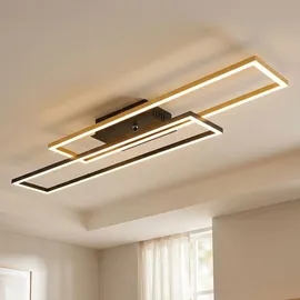 GLOBO Deckenlampe 1-flg. rechteckig gold schwarz