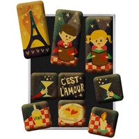 Nostalgic-Art Retro Kühlschrank-Magnete, 9 Stück, C’est L‘Amour – Geschenk-Idee