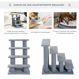 PawHut Tiertreppe 4 Stufen