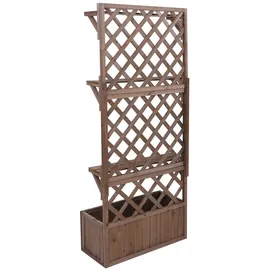 Mendler Hochbeet HWC-P69 177 x 77 x 33 cm Braun