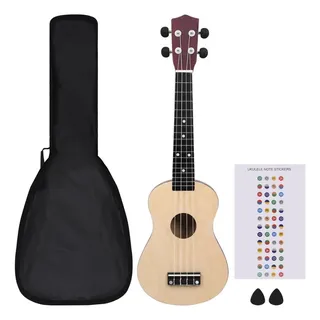 vidaXL Sopran Ukulele Set für Kinder mit Tasche Helles Holz 23"