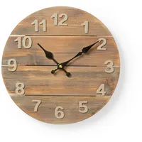 Nedis Wanduhr Holz, 30CM CLWA002WD30 Wand, rund Braun