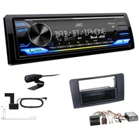 JVC KD-X472DBT 1-DIN Digital Autoradio mit Bluetooth DAB+ inkl. Einbauset für Mercedes-Benz M-Klasse 2005-2011 Canbus