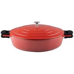 Kelomat Schmorpfanne Keramika Red 32 mit Deckel Induktion Guss