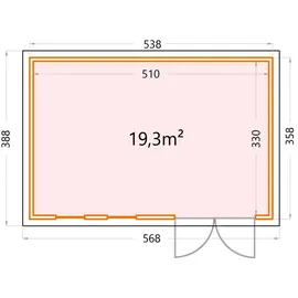 Telluria Classico 5,68 x 3,88 m Anthrazit
