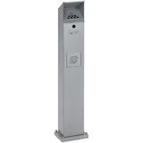 VAR Ascher/Abfallsammler Standsäule SG 115 silber 2 l/5 l